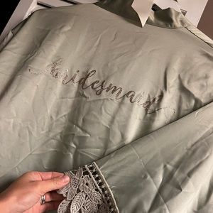 Sage bridesmaid robe
